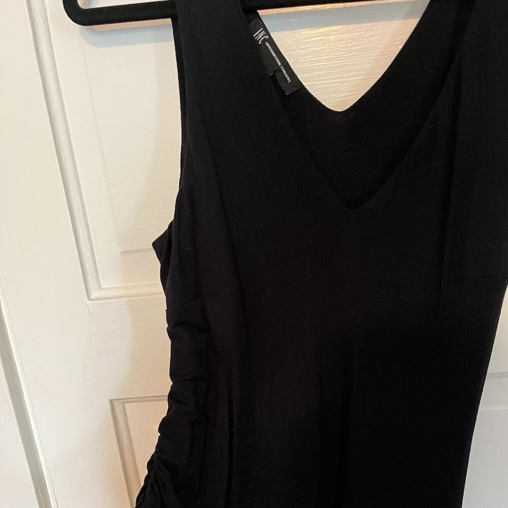 INC International Concepts Black Fringe Maxi Dress